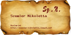 Szemler Nikoletta névjegykártya